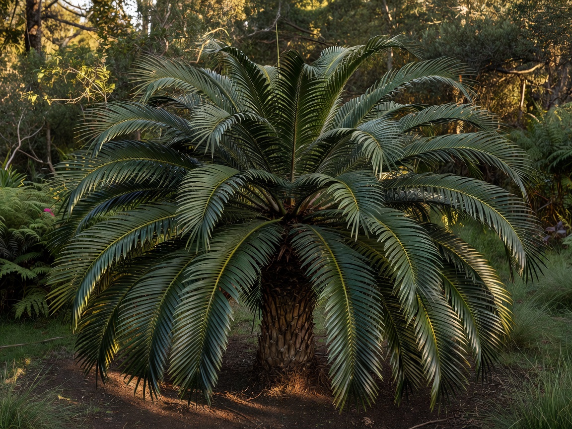 Rare cycad in specialized climate-controlled transport enclosure