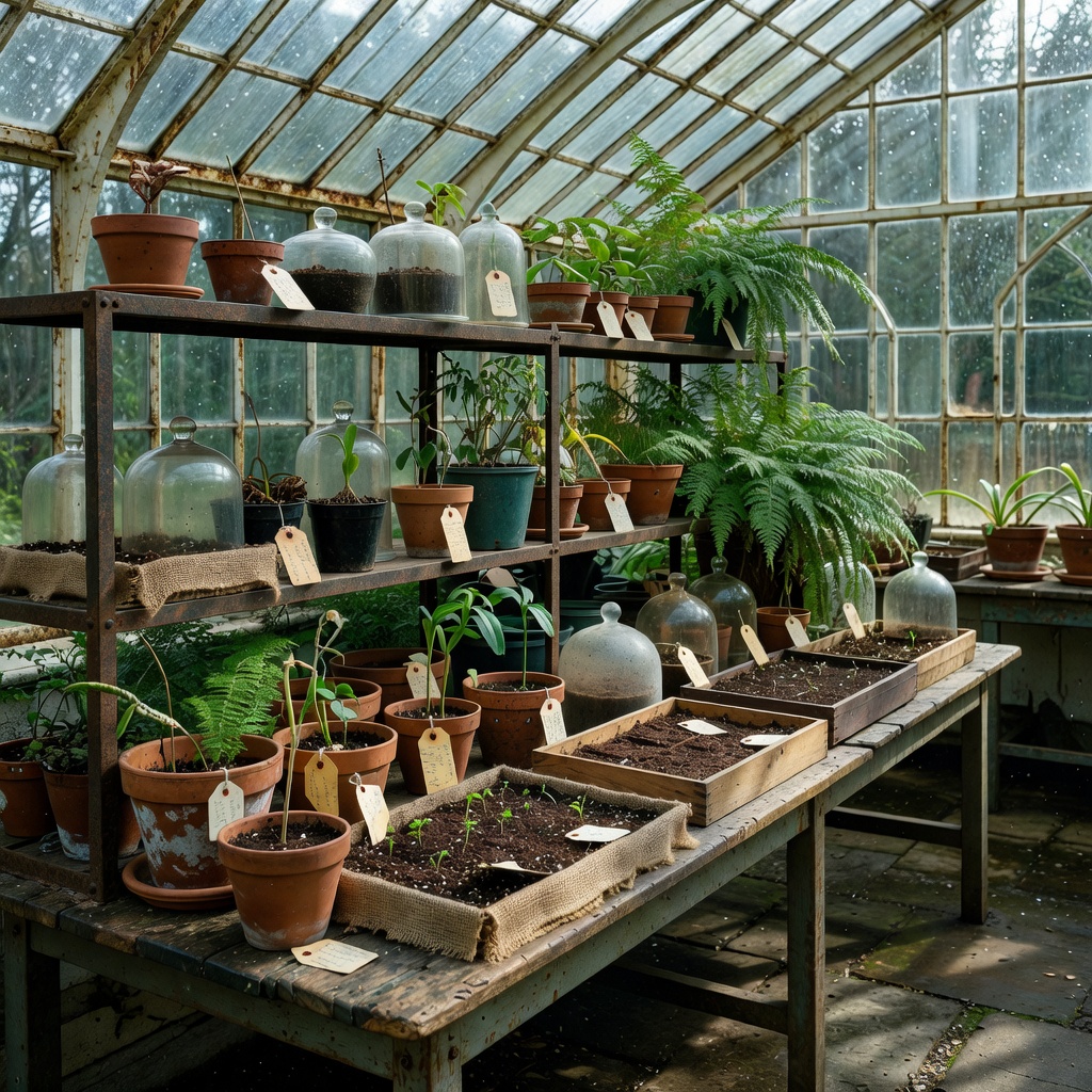 Historic glasshouse propagation lineage record photo