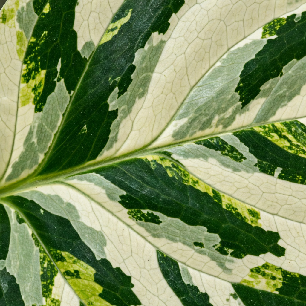 Variegation closeup leaf structure